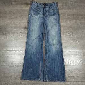 Jordache Womens Jeans Wide Leg Blue Denim Size 29x8‎ Flare